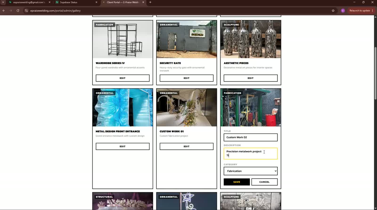 Epraise Welding project preview
